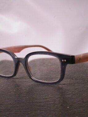 Authentic Anne et Valentin Miniba Smoke Clear Pearl Eyeglasses Made in France